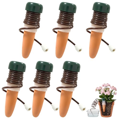 Materiale in Terracotta di Alta Qualità: Irrigazione Automatica Ceramica realizzato in terracotta di alta qualità, garantisce un approvvigionamento idrico affidabile. Questo sistema di irrigazione, adatto a piante da interno ed esterno, mantiene le piante ben idratate e assicura una buona aerazione del terreno. Ideale per vasi in ceramica e piante da interno che richiedono cure precise