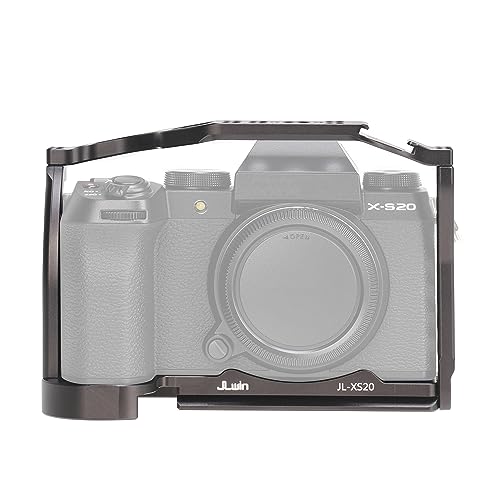 Fotga S20 Camera Cage Stabilizer Bracket with 1/4" 3/8" Mount for Fujifilm X-S20 Mirrorless Camera Video Making Filmmaking Arca Swiss Mount