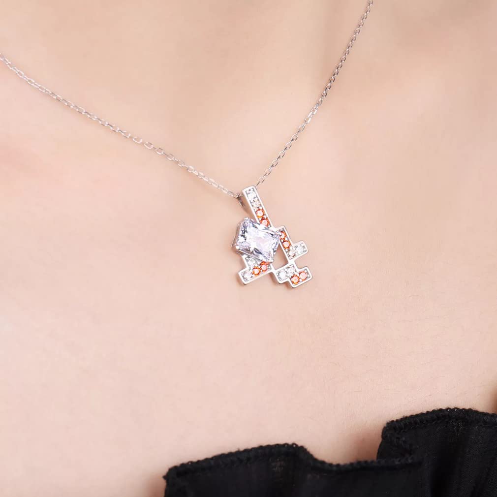 5.0ct kolorowy naszyjnik dla kobiet akcesoria prezent bez łańcucha
