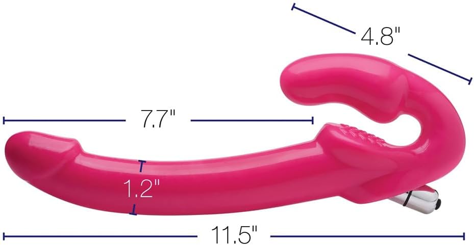 Vibrating Strapless Strap on Dildo Harness Free Gspot Clitoral Penis Vibrator for Lesbian Strapon Vibe Vibrating Adult Sex Toys Clit Anal Stimulator Women Female Strap-on