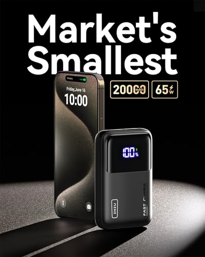 Compact 20000mAh USB C Laptop Power Bank for MacBook, iPad, iPhone, Samsung