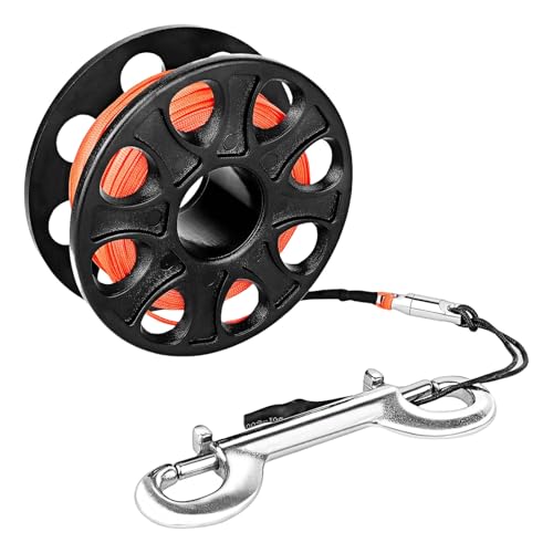 Scubas Diving Spool Finger Reel With Double Ended Clip Cave Finger Spool Wreck Guide Line Reel For Snorkeling Diving