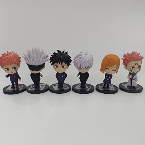 Kit 6 peças Action Figure Jujutsu Kaisen
