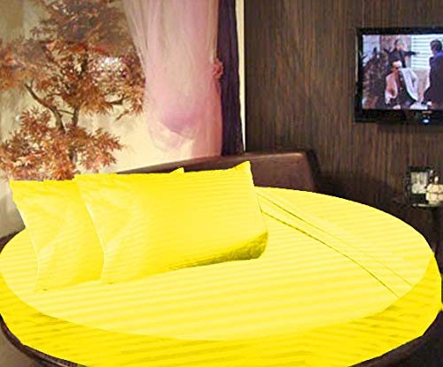 Parure de lit 600 fils en coton égyptien 6 pièces 233 cm jaune