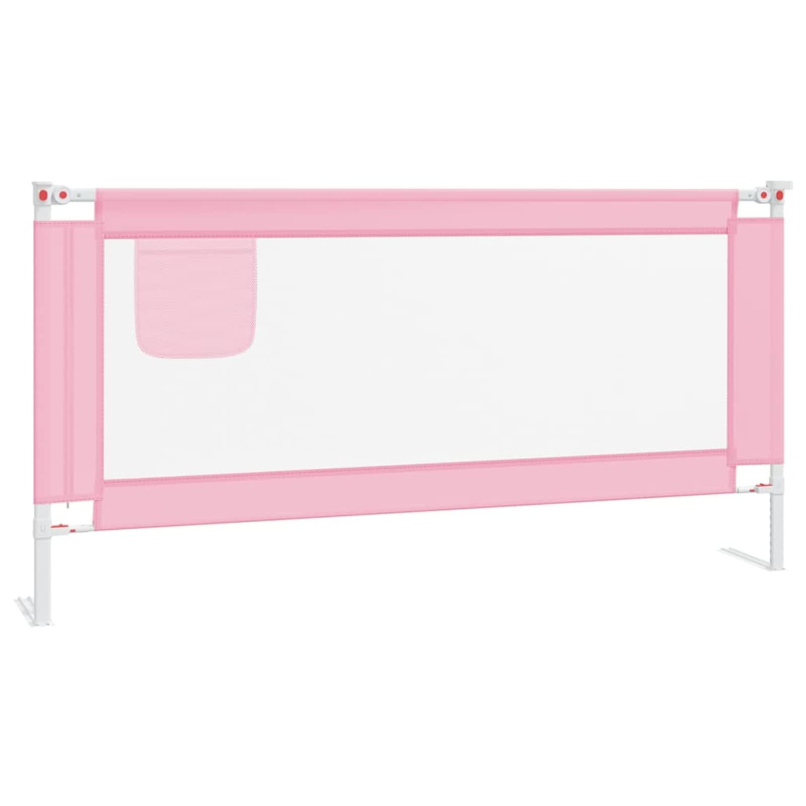 Barandilla de Seguridad Cama de niño, Barandilla Cama Niño, Barrera Cuna, Defensa Extensible, Barandilla Sofa, Rosa Tela 180x25 cm