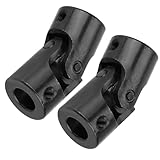 Zunate Universal Joint Shaft Coupling 12mm ID 24mm OD 51mm Length, Alloy Steel U Joint Connector for Model Car Boat Robot, 2 Pcs Motor Axis Transmission Parts