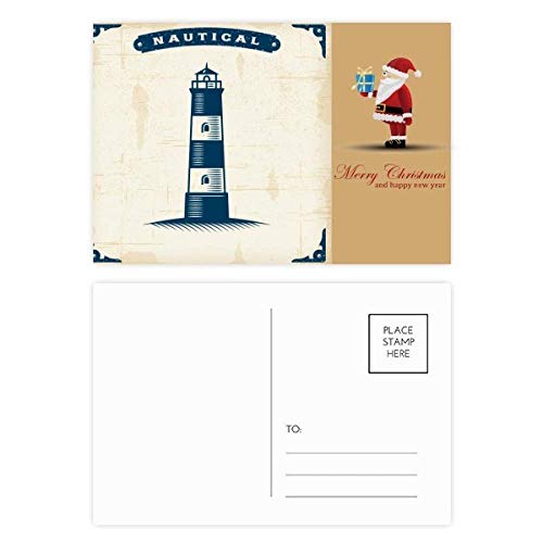 Cartes postales de remerciement phare et océan pour messages de mariage et fête