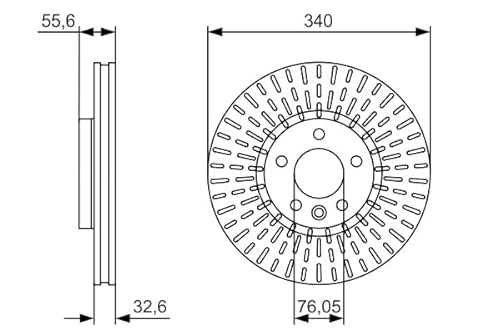 Bosch BD1667 Dischi Freno, Certificato ECE-R90, 1 Disco Freno Singolo - 2