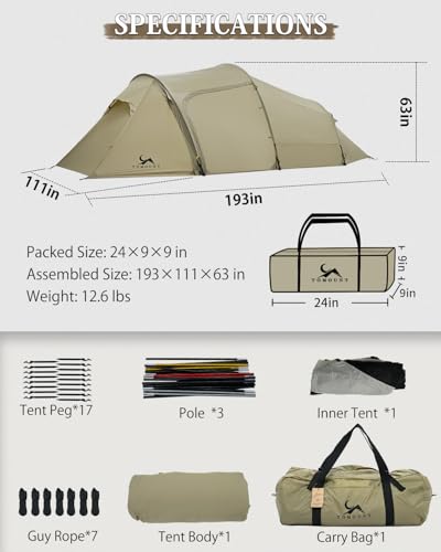 Carpa túnel ultraligera para 4 personas miniatura 6