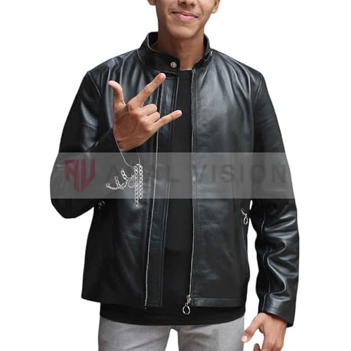 Men Stranger Eddie Things Munson Season 4 Genuine Leather Black Jacket2