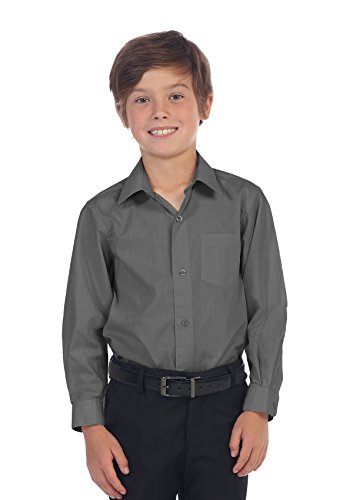 Image of Gioberti Boys Long Sleeve Solid Dress Shirt