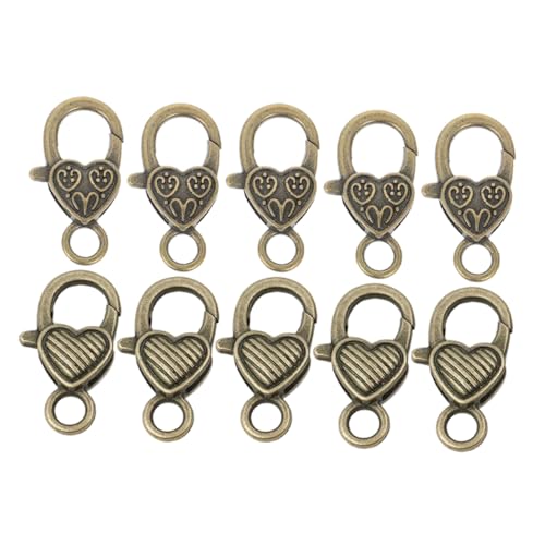 HOMSFOU 20pcs Metal Lobster Claw Keychain Clips with Key Rings for DIY Crafts Bag Pendants Lightweight Durable Multifunctional Fastening Accessories for Keychains Backpacks