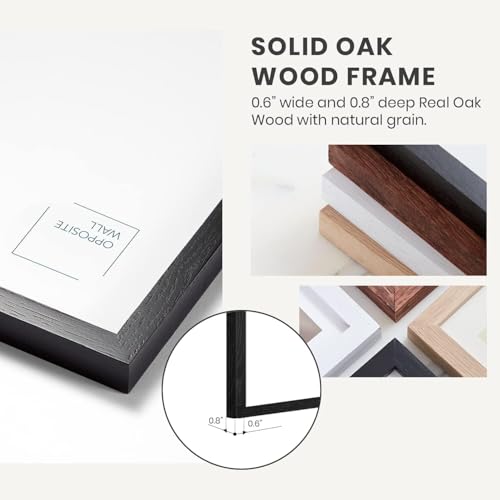 Opposite Wall - Set of 2-12x12 in - Black Solid Oak Wood Picture Frame - Lightweight, Versatile & Shatterproof - Wall Hanging Photo or Poster Frame - Wall Decor for Office, Gallery & Home by Opposite Wall - Image 5