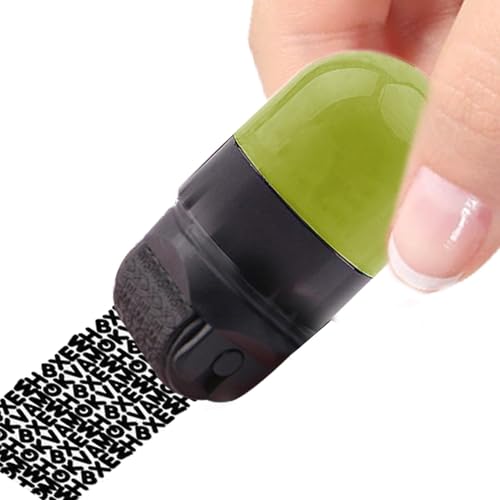 Sello de rodillo confidencial, sello de rodillo con diseño de doble extremo, cobertura eficiente portátil para sobres, paquetes, facturas