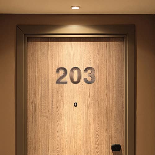 4 Inch Modern House Number, Self Adhesive House Numbers Mailbox Numbers Stickers, Address Number House Number For Outside, Door Numbers For House Apartments Office Hotel Room, Bronze 6 #TOP1