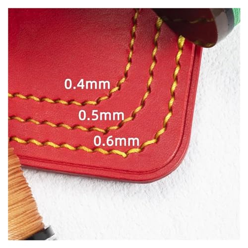 Hilo encerado redondo 0.4 mm de poliéster fuerte con recubrimiento de cera para costura de cuero y pulseras trenzadas DIY (Color: 23 Marrón) miniatura 5