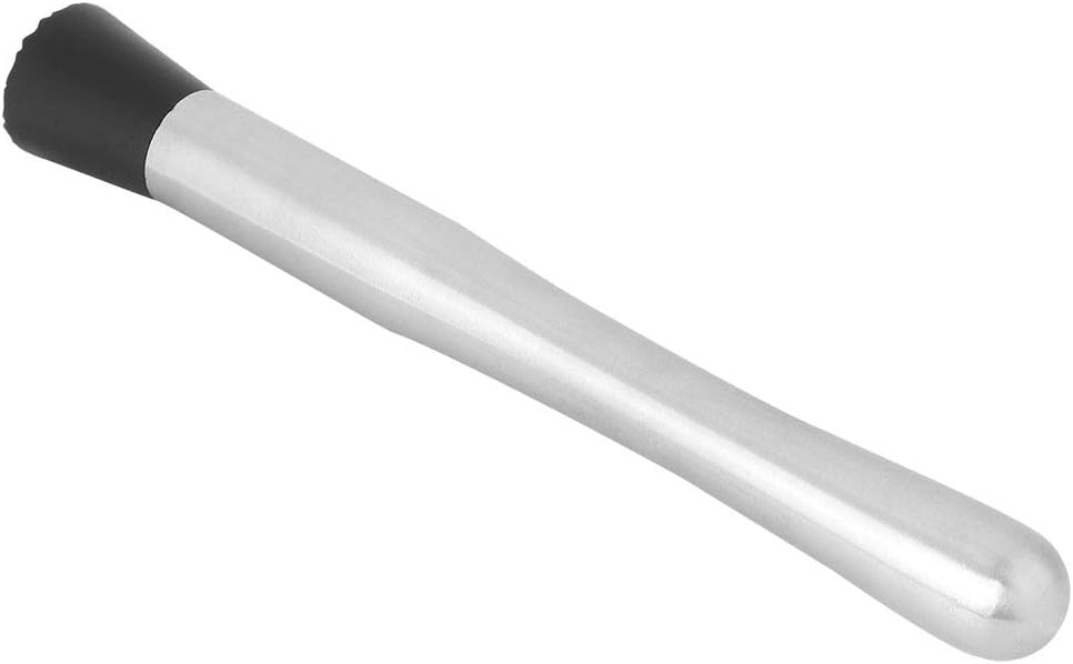 Bar Muddler, Stainless Steel Cocktail Muddler Drink Smasher with Textured Head for Mojitos Fruit Drinks