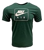 Nike Men's Sportswear Graphic Short Sleeve T Shirt (Large, Green/White Box Logo)