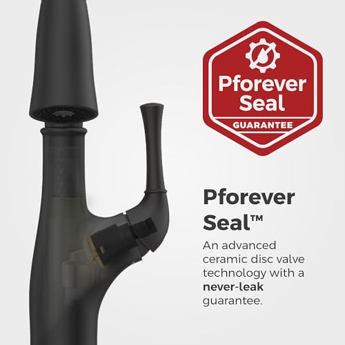 Pfister Alderwood Kitchen Faucet with Pull Down Sprayer and Soap Dispenser, Single Handle, NSF Certified, Matte Black Finish, F5297AWB by Pfister - Image 9