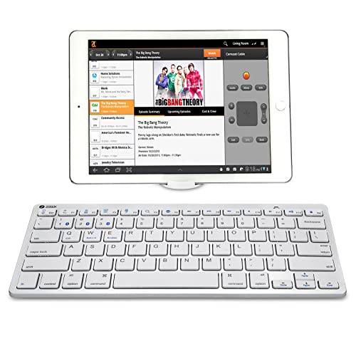 Zoook Magicpad Bluetooth, Wireless Multi-Device Keyboard/Slim Design/Supports:iOS/Android/Windows/MacBook/Tablet/Mobile/PC/Laptop/Smart TV/Free Stand for Mobile & Tablet/3 Device Support (Silver) (B09VGYNWMW) Amazon Price History, Amazon Price Tracker