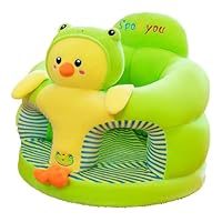 Baby Support Seat Sofa Cover with Non-Slip Base, Cartoon Animals Plush Sofa Chair, for 3-24 Months Babys, Removable and Washable