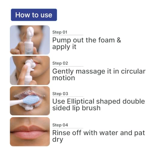 Image of ALANNA Lip Wash for Men | Advanced Foaming Lip Scrub & Exfoliator for Dry, Dark & Lip Pigmentation | Remove Chapped Lips & Sun Tan | 1% PHA & .5% Ferulic Acid - Brightening Lip Care for Smokers, 30ml