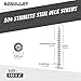BZBULLET #10 X 2 Inch 304 Grade Stainless Steel Deck Screws Wood Screws, Flat Head T25 Star Drive, Type 17 Auger Tip with a Free T25 Star Drive Bit for All Outdoor Wood Construction（100 pcs/0.97 lbs）