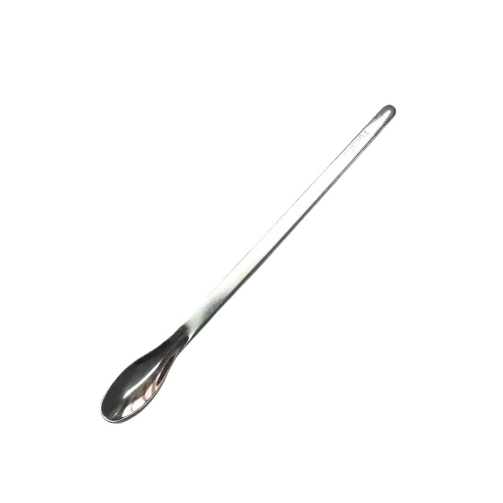 Cucchiaio in acciaio inossidabile con testa singola, spatola for reagenti, cucchiaio for pesare, 160-220 mm, strumenti da laboratorio, 10 pezzi(Length 200 mm)