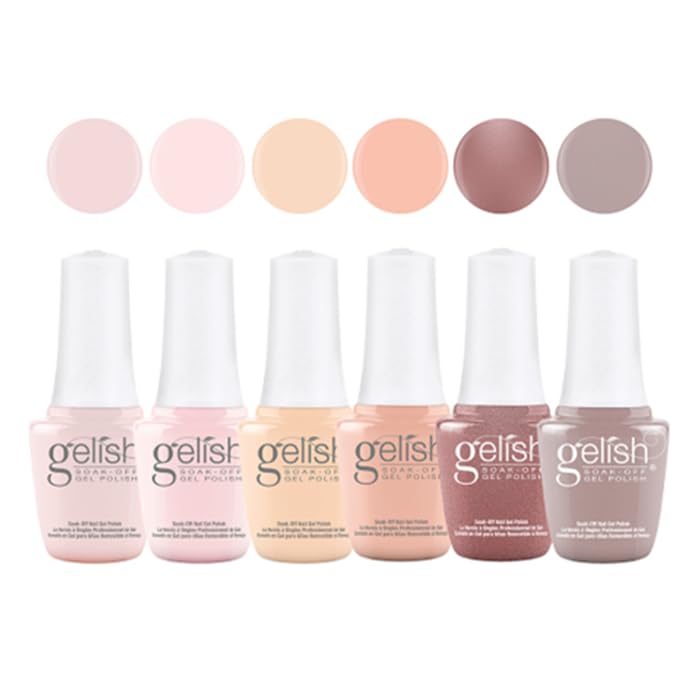 Gelish Mini - Gel Nail Polish, Gel Polish Kit, Long-Lasting Soak Off Gel Nail Polish, Color Bundles 9 mL