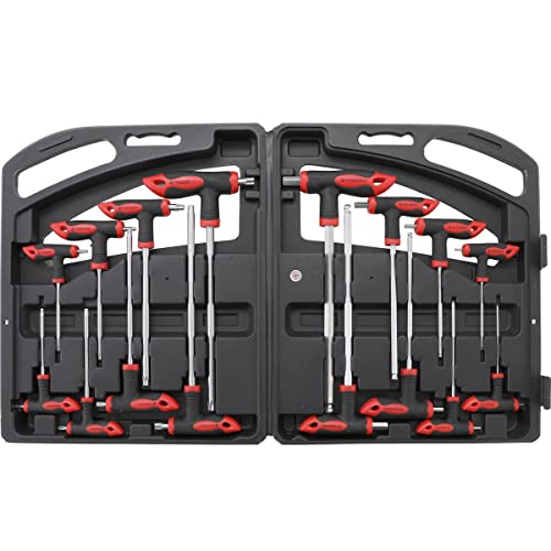 OC-PRO CLES 6 PANS ET TORX AVEC POIGNEE EN T - JEU DE 16 TOURNEVIS EN T