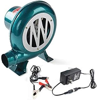 Dual BBQ Blower Charcoal Chimney Starter BBQ Fan, Smoker Fan,Electric Blower Starter for Charcoal,AC & DC Power Cord Included