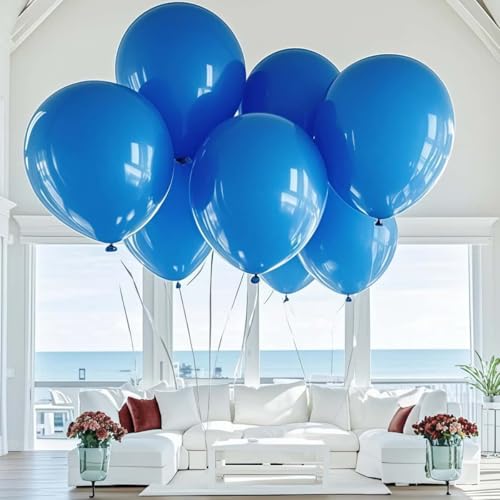 Image of 30 Pack Blue Balloons 36 Inch Blue Latex Large Balloons for Party Decorations and Events