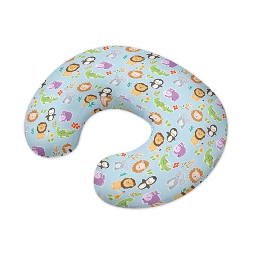 Image of Zoo Animals Baby Nursing Pillow Cover Breathable Durable Neutral Breastfeeding Pillow Cover Soft Nursing Pillow Case for Toddler Infant