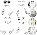 Biluer 16PCS Aimant de Réfrigérateur Mignon, Stickers Muraux Réfrigérateur Autocollant de Cuisine Smiley pour Frigo WC Salle de Bain Cuisine