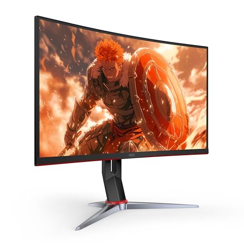 undefined AOC C27G2Z 27" Curved Frameless Ultra-Fast Gaming Monitor, FHD 1080p, 0.5ms 240Hz, FreeSync, 2x HDMI 2.0, 1x Display Port, Height Adjustable, Xbox PS5 Switch Ready, 3-Year Zero-Bright-Dot の商品画像 1