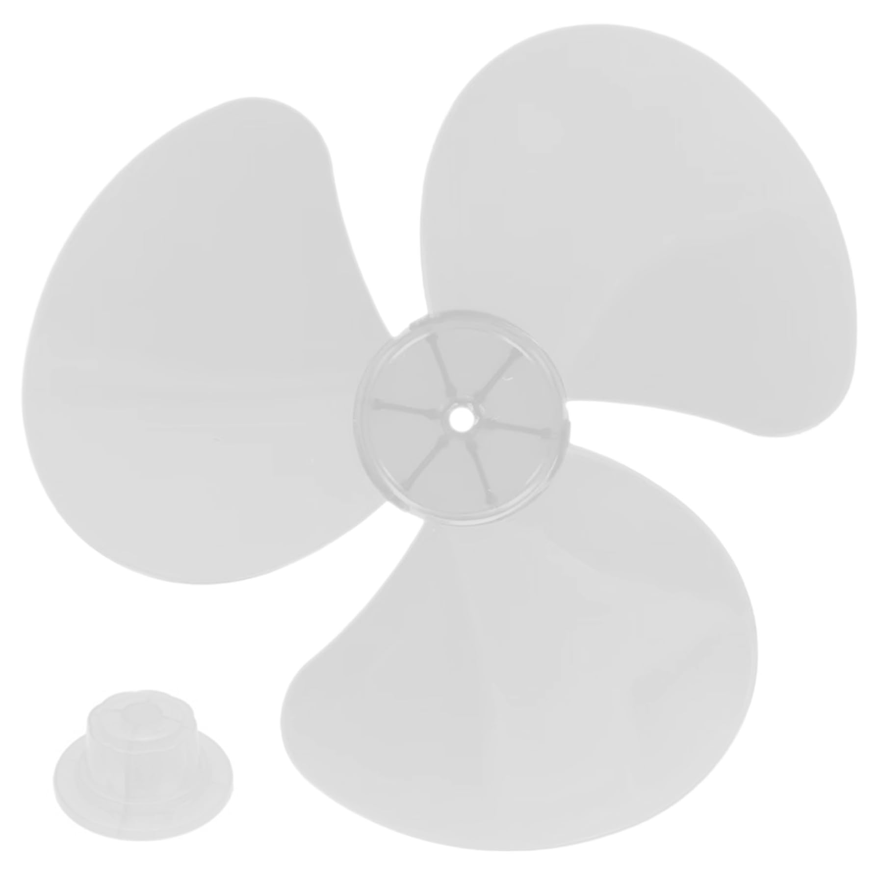 Fan Blades Replacement, Fan Blades, 12 Inch Plastic 3-Leaves Replacement Lightweight for Stand or Desk Fanner, White