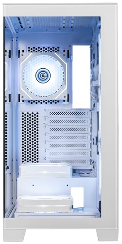 Image of Circle Defender ZX7 Mid-Tower Gaming Cabinet - White | Supports ATX, M-ATX, ITX | Reverse Connector Motherboard Compatible | 3X Front, 3X Bottom, 1X Rear 120MM ARGB Fans with Infinity Mirror