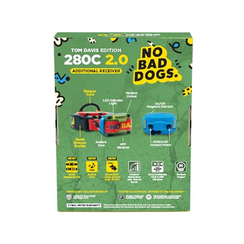 Image of Dogtra Tom Davis 280C 2.0 Receiver Only, Add-a-Dog Collar for Existing Remote (Not Included), Boost & Lock, Waterproof, Rechargeable, 127 Levels, Vibration, 1 /2-Mile Range, No Bad Dogs Trainer