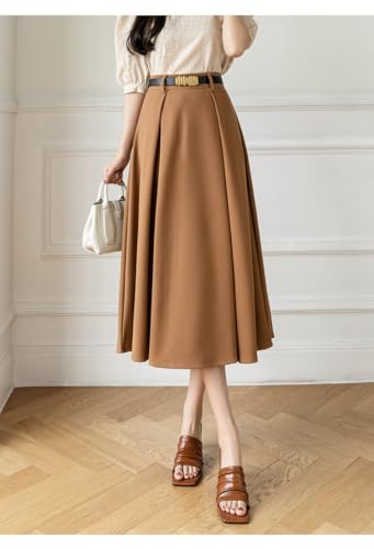 a high-Waisted, Form-Fitting A-line Umbrella Skirt Suitable for Women's Daily Work4