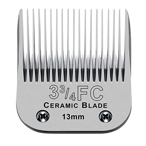BESTBOMG Scherklingen für Haustiere, kompatibel mit Oster Animal Clipper, abnehmbare Edelstahl-Keramikklinge, kompatibel mit Wahl Clipper kompatibel mit Andis Dog Clipper (3FC)