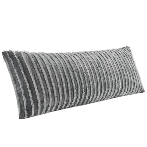 Image of BEDELITE Body Pillow Cover with Zipper, Boho-Gray, 20x54 Inch, 1 Pack