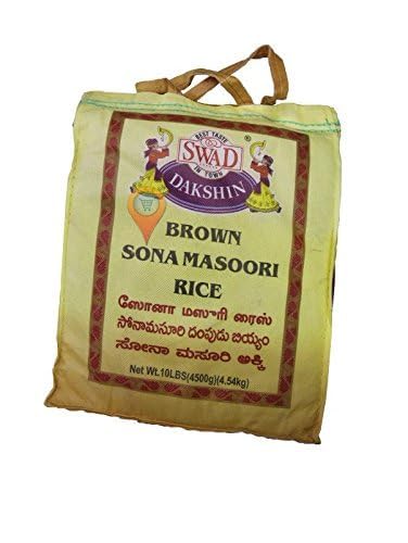 Swad Dakshin Brown Sona Masoori Rice - 10lbs.