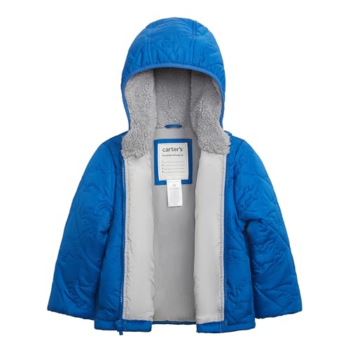 Carter's Boys' Novelty Quilted Heavyweight Hooded Puffer Jacket2