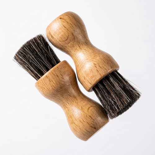 2 Stück Pilzbürste Bambus Bürste Champignonbürste Gemüsebürste Kleine Handflächenbürste Cleaning Vegetable Fruit Brushes Naturborsten Weiche Borsten Küchenbürste für Küche Geschirr Topf Töpfe