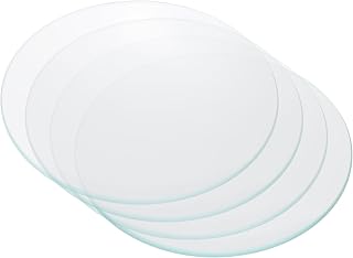 PATIKIL 80mm/3.1"Diameter Watch Glass, 4Pack High Transparent Smooth Edges Chamfered Arc Cover Lids for Beakers&Flasks, Evaporation Dish, Laboratory Supplies