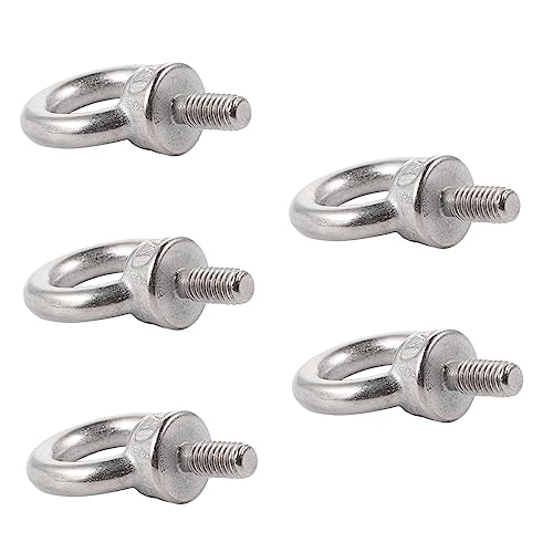 BESPORTBLE Stainless Steel Eyelets Nut 5pcs Ring Shaped Eye Bolt for Securing Installati