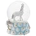 Elanze Designs White Unicorn Friends 100MM Sturdy Wind Up Musical Glitter Water Snow Globe Tabletop Dresser Nightstand Figurine Decoration Plays Tune You are My Sunshine