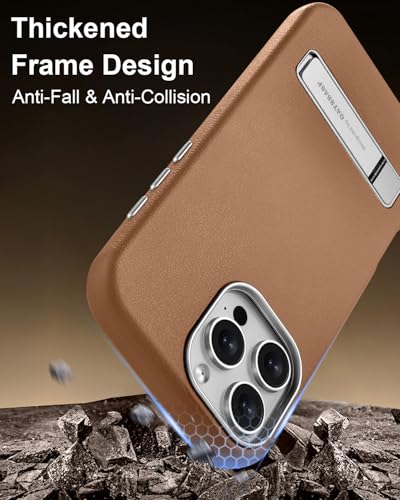 Coque iPhone 16 Pro Max抗震保护，解决手酸看剧痛点，自带磁吸金属支架 - 6