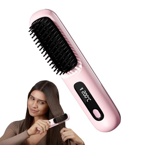 Ahuuen Cepillo De Caliente - Estilizador Secador Para Cabello Con Volumen,3 Modos Ajustable Sin Cables Con Pantalla Táctil Para Casa Adolescentes Rizado Estilismo Exterior Viaje Desenredado Mujeres