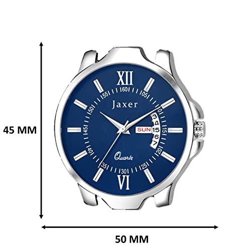 Image of Jaxer Leather Strap Analog Wrist Watch for Men (Blue /Black /Tan /Brown)